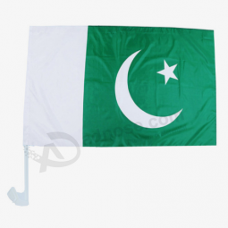 Knitted Polyester Country Pakistan car window clip flag