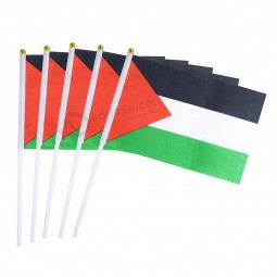 Palestine Hand Wave Flags Festival Sports Decor with Plastic Pole