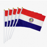 Wholesale Polyester Paraguay Hand Flag Paraguay hand waving flags