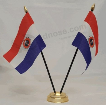 polyester office Paraguay table top national flags