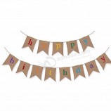 Event & Party Supplies Type White Happy Birthday Bunting Banner 2018s