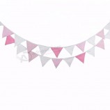Hot sale wedding fabric pennant triangle flag