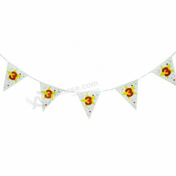 Party Pennant Buntings Kids Birthday Party Banners Boy Girl Baby Shower Decoration