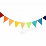 Bandeira de feltro colorido guirlandas de aniversário bunting galhardete chuveiro de bebê guirlanda bandeiras do partido decoração suprimentos
