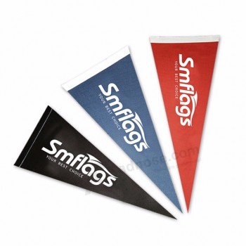 bandeiras personalizadas da flâmula do triângulo de feltro, bandeiras da flâmula do triângulo do basebol, flâmulas da bandeira do triângulo do futebol