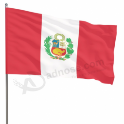 Peruvian National Flag Printed Meeting Peru Decoration Flag