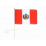 Football World Cup Fans 14X21CM Hand Waving Peru Flag