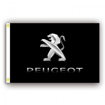 Peugeot Peugeot Flags Banner 3x5ft-90x150cm 100% polyester, canvas kop met metalen doorvoertule, zowel binnen als buiten gebruikt