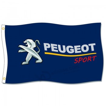 Peugeot vlaggen 3x5ft 100% polyester, canvas kop met metalen doorvoertule