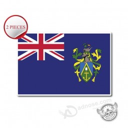 Pitcairn Islands Flag Sticker 2 PCS Decal Sticker for Car Bumper, Motorcycles, Windows, Laptops, Walls and More