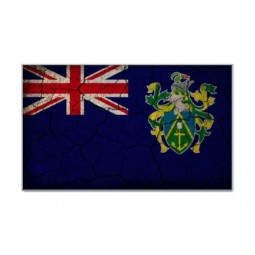 Pitcairn Islands Flag Crackled Design Rectangular Magnet - Great for Indoors or Outdoors on Vehicles