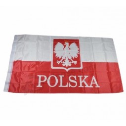 Outdoor Hanging 3x5ft Printing Polyester Polish Eagle Flag