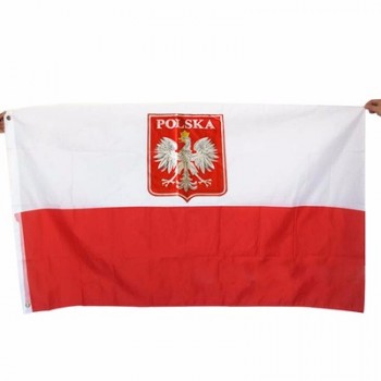 Cheap Polish Eagle national flag polyester Polen flag