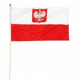 Fan Waving Mini Poland hand held Polish Eagle flags