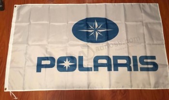 POLARIS Flag Banner white logo 3X5FT ATV Off Road 4 Wheeler Jet Ski Boat