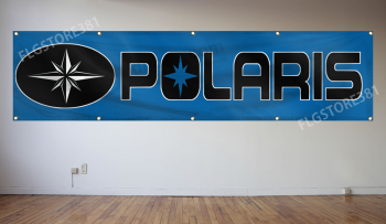 Polaris Banner Flag 2x8Ft Off Road Vehicle Racing Wheeler Jet Ski Garage shop