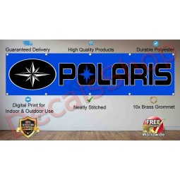 Polaris Flag Banner 2x8ft Off Road Vehicle Racing Wheeler JetSki Garage