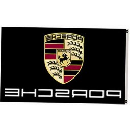 Werrox Annfly Porsche Flag Black High Performance Stuttgart 3X5FT Banner | Model FLG - 488 |