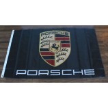 details over Nieuwe zwarte porsche vlag formule 1 Eén F1 raceteken banner auto garage Auto