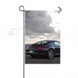 DongGan Garden Flag 911 Carrera Porsche Black Side View 12x18 Inches(Without Flagpole)