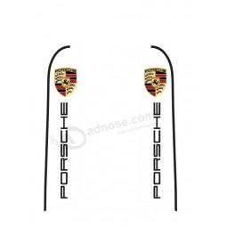 Wholesale Custom porsche double-sided swooper flag with high quality