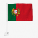 bandera nacional portuguesa del coche del poliéster de doble cara
