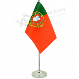 oficina de reuniones bandera de mesa portugal con base de metal