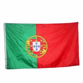 bandeira de país nacional de poliéster de costura dupla da bandeira de portugal