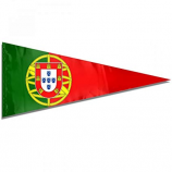 Printed national country triangle Portugal bunting flags