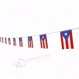 aangepaste maat polyester puerto rico string vlag puerto rican bunting vlag