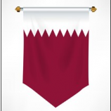 decorazione muro appeso bandiera del gagliardetto del paese del Qatar