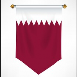 decoración colgante de pared qatar bandera banderín del país