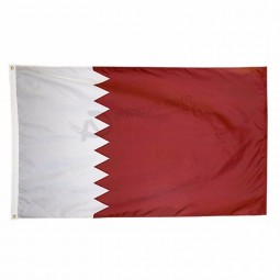 90cm x 150cm Custom Polyester Digital Sublimation Outdoor qatar Flags