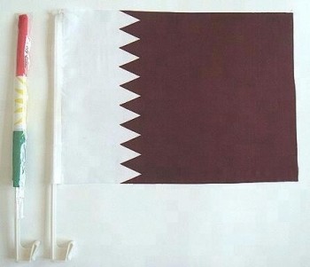 Polyester 30X45cm Silk Screen Printing Custom qatar flag