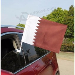benutzerdefinierte Lager Katar Nationalfeiertag Autofahne / Katar Land Autofenster Flagge Banner