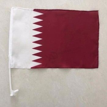 dia nacional personalizado qatar carro janela bandeira