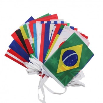 bandeiras de países concorrentes pomotion bunting para a Copa do mundo em 2018