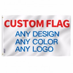 당신의 자신의 로고 디자인 낱말 깃발 3x5 Ft 주문을 받아서 만들어진 깃발 기치 인쇄하십시오