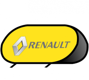 Bohnenform tragbare Pop-Up-Renault-Banner für den Sport