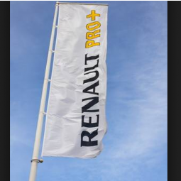 Custom Printing Pole Flag for Renault Advertising