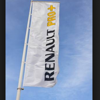 bandera de poste de impresión personalizada para publicidad de renault