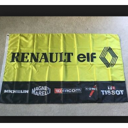 Banner renault in poliestere con stampa logo bandiera renault 3x5ft