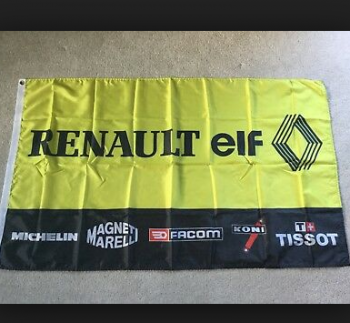 Banner renault in poliestere con stampa logo bandiera renault 3x5ft