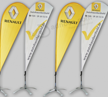 Polyester Teardrop Renault Advertising flag Factory