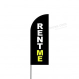 The Curbie Rent Me Feather Flag Flex Banner Carbon Composite Pole Kit, 11' (R3-CLHQ-B0F4)