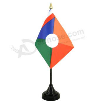 Polyester Reunion table flag desk flag with stand