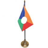 bandeira de mesa de reunião de alta qualidade com base matel