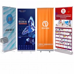 banner enrollable portátil roll up display aluminio de salida puerta banner portátil display