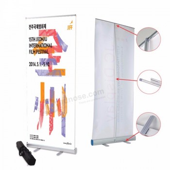 Alta qualidade de alumínio ao ar livre banners rollup stand tamanho padrão de publicidade roll up stand 85 * 200 tamanho
