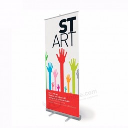 Aluminio de lujo lágrima retráctil banner roll up banner stand publicidad display stand